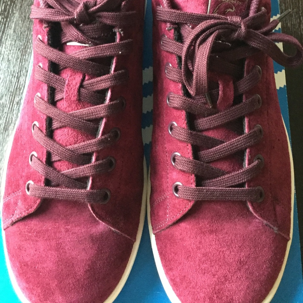 Stan Smith ADIDAS Drk Red Suede Shoe Size 12 Mens